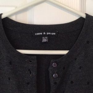 Cable & Gauge ladies gray cardigan, NWOT, size XL